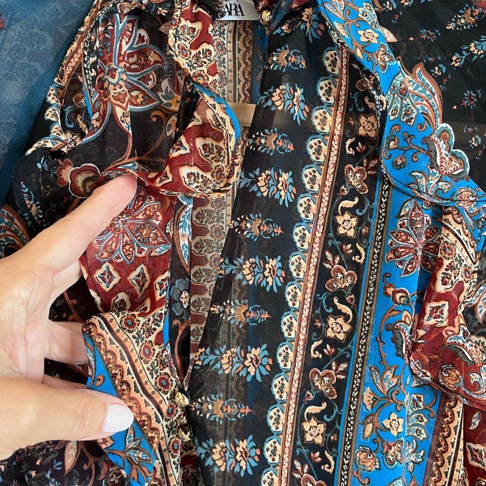 Zara Patchwork Blouse - image 2